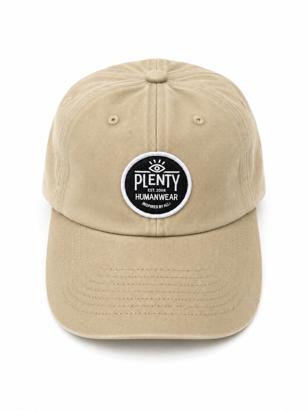 Plenty Humanwear Beige Logo Baseball Cap